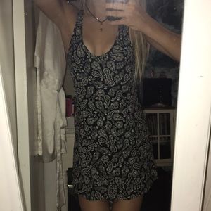 Floral black and white dress